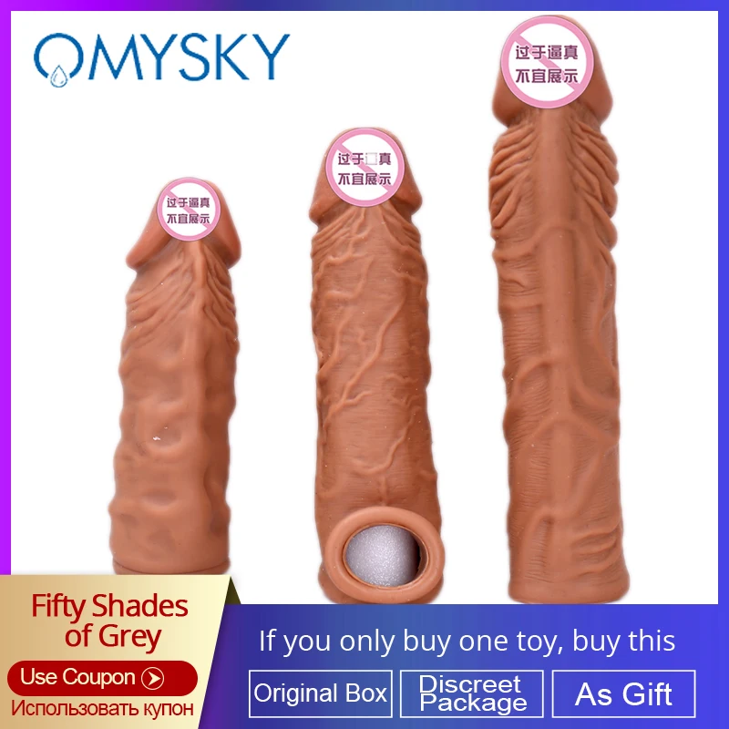 Увеличивающие мужской член OMYSKY мужские презервативы Женский рукав кольца для