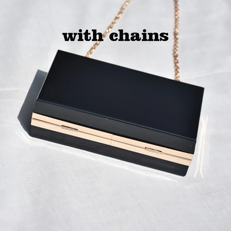 BK Gold O Chain Женская акриловая прозрачная сумка, сумочка, милая прозрачная сумка через плечо, женская прозрачная сумка, вечерние, свадебные, вечерние клатчи - Цвет: BK Gold O Chain