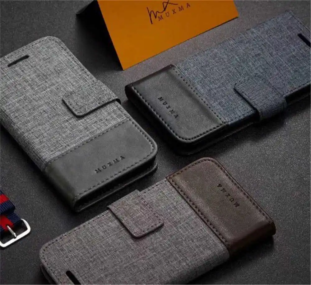 Тканевый двойной цветной чехол кошелек с карманом для карт и откидной крышкой