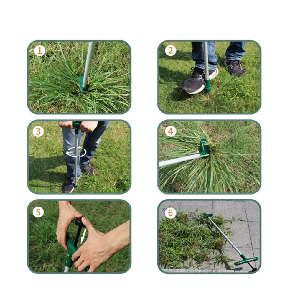 Долговечный садовый измельчитель травы с длинной ручкой для удаления и корней |