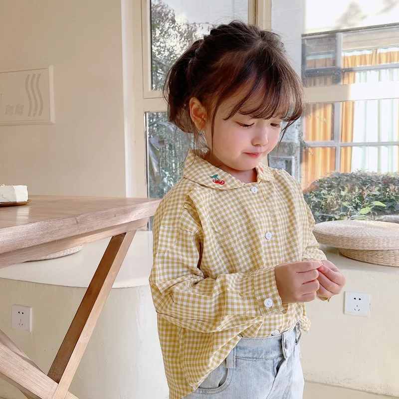 

Embroidery Children Clothes Spring Summer Girls Cotton Blouses Shirts Kids Teenagers Outwear Breathable High Quality