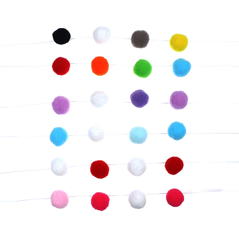 Гирлянда-подвеска с разноцветными помпонами 2 5 м | Дом и сад