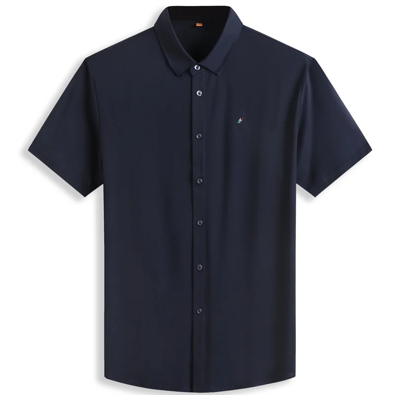 

2020 new men's fattening Plus Size Fashion Casual Short Sleeve Shirt