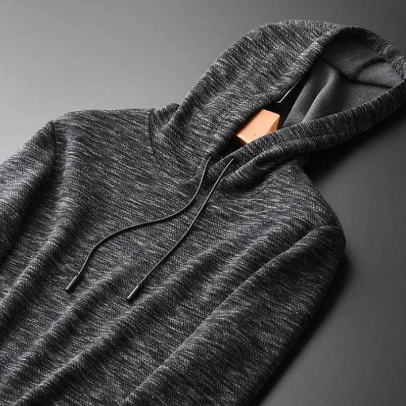 

fashion wool Autumn dyed grey HOUDY high quality youth trend slim fit men's Sweatshirt