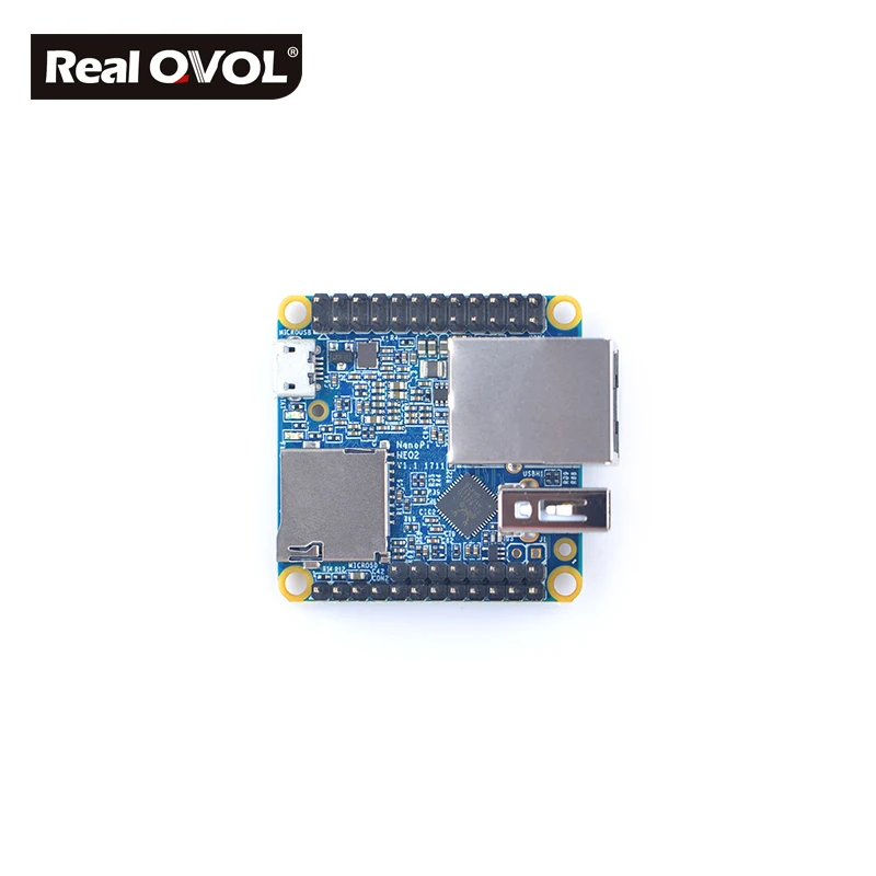 Плата разработки RealQvol FriendlyARM NanoPi NEO2 v1.1 LTS быстрее, чем Raspberry PI 40X40 мм(512 МБ/1 ГБ DDR3 ram) ARM Cortex-A53