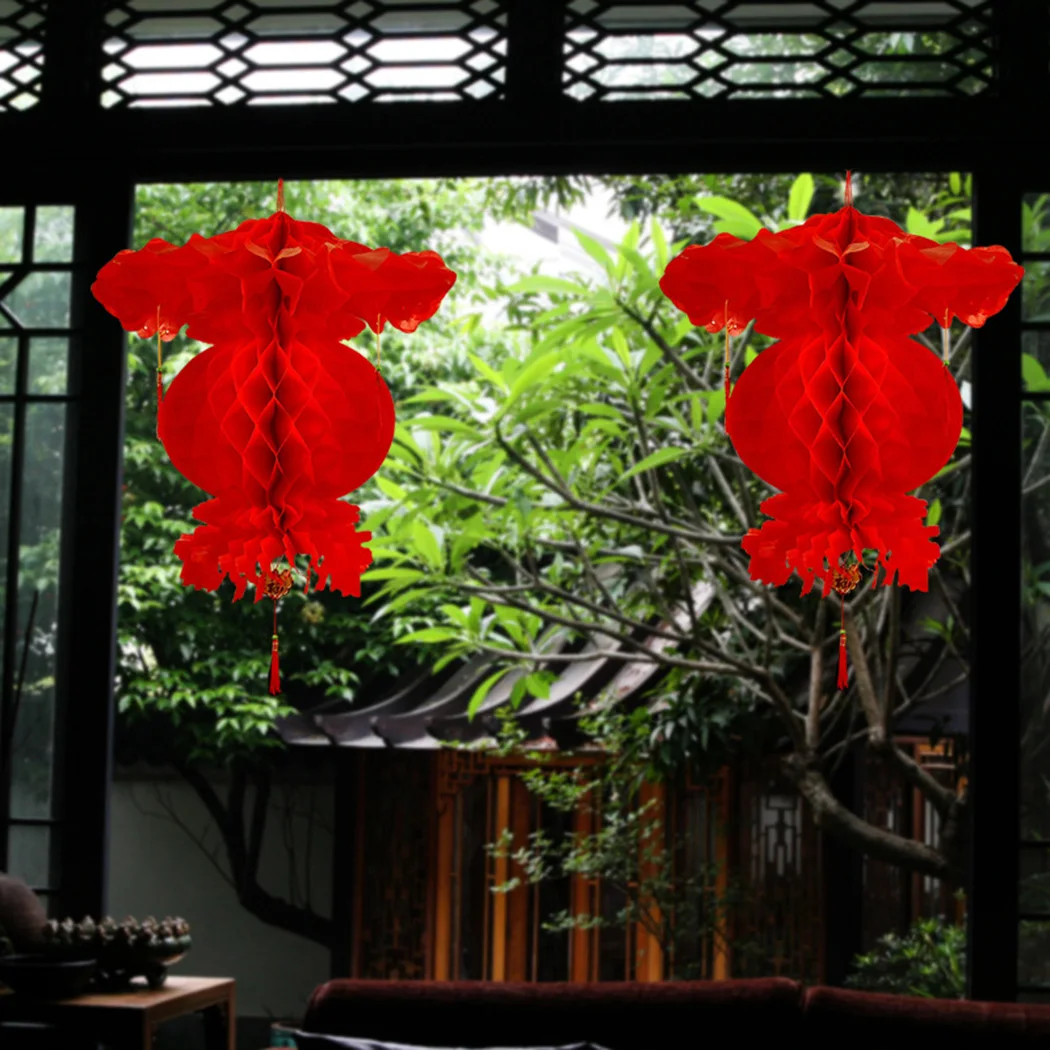

10PCS Lantern Celebration Decoration Hanging Lucky New Year Paper Party