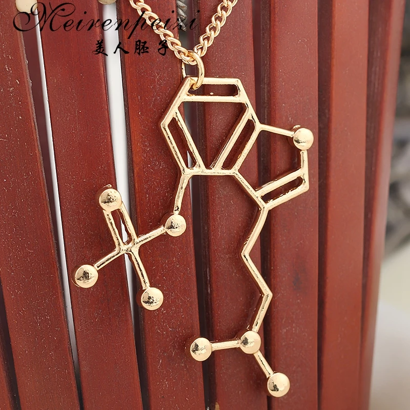 Женское и мужское ожерелье с подвеской в виде молекулы кофеина|christmas pendants|gift giftsgift