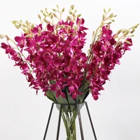 1pc artificial orchid flowers branch silk cattleya flower butterfly orchid fake flower for home wedding decoration