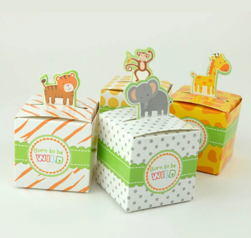 20 шт./лот вечерние подарочные коробки с тематикой джунглей сумки для дня рождения