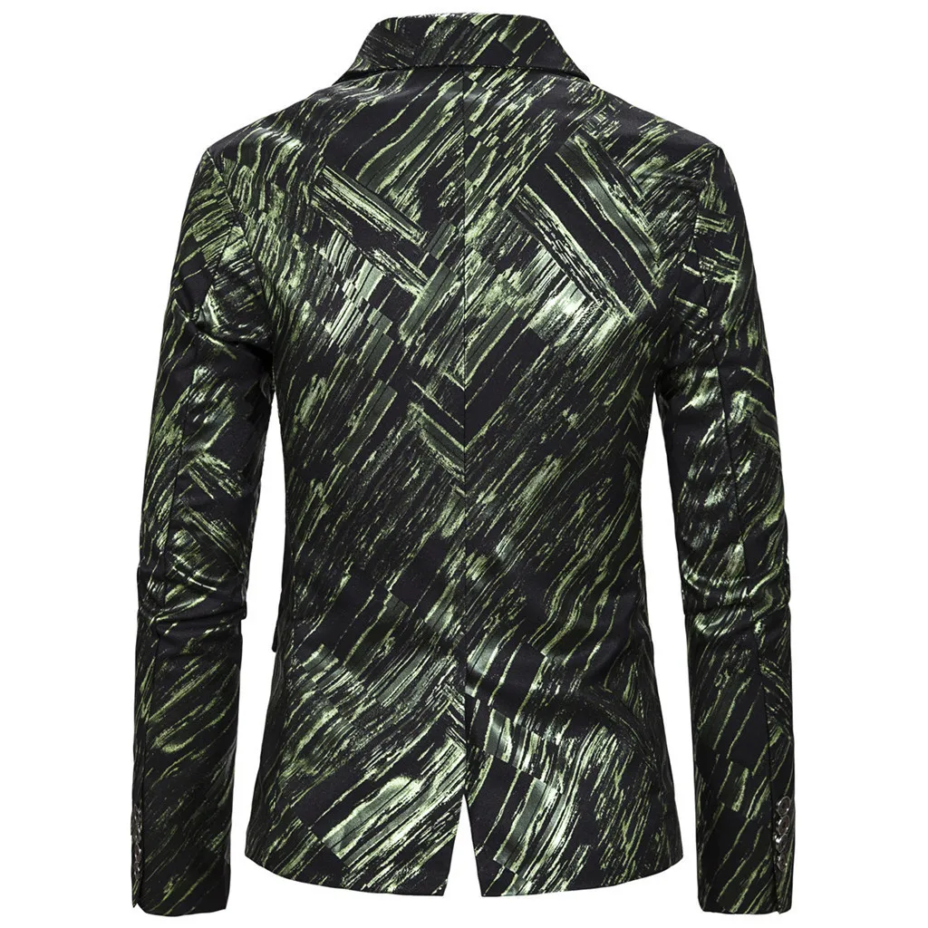 Мужской Блейзер SAGACE advanced с одной пряжкой принтом красителя для клуба сцены