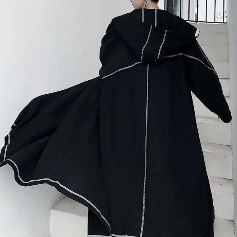 

XITAO Irregular Patchwork Solid Trench Women 2020 Winter Casual Fashion New Style Temperament All Match Women Clothes ZY1665