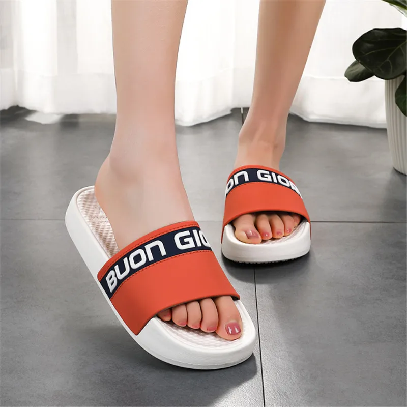 

House Slippers Women Shoes Lovely Comfortable Cartoon Summer Slides Chinelo Pantuflas Flip Flops Domowe Woman Couple Slippers