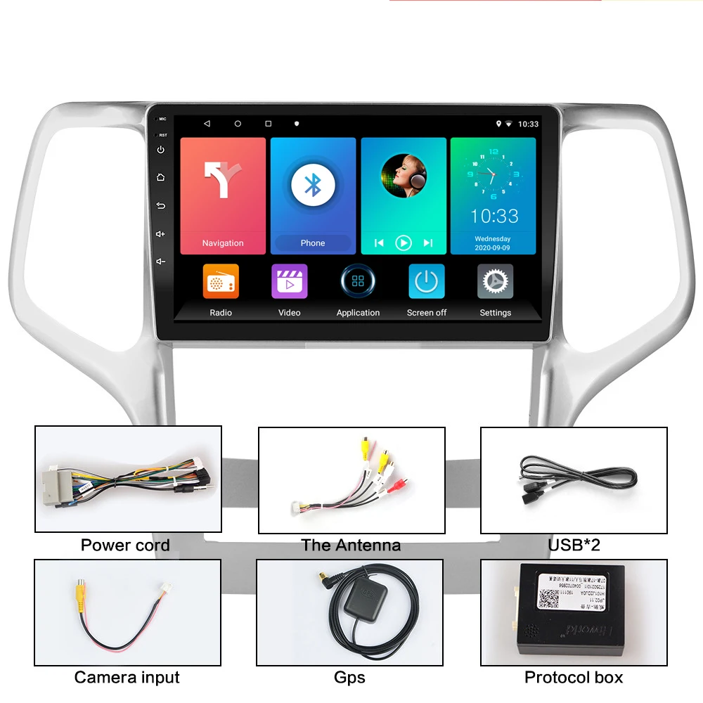 

Eastereggs For Jeep Grand Cherok 2008-2013 9" Android 2 Din Car Multimedia Stereo Player Navigation GPS Head Unit with Frame