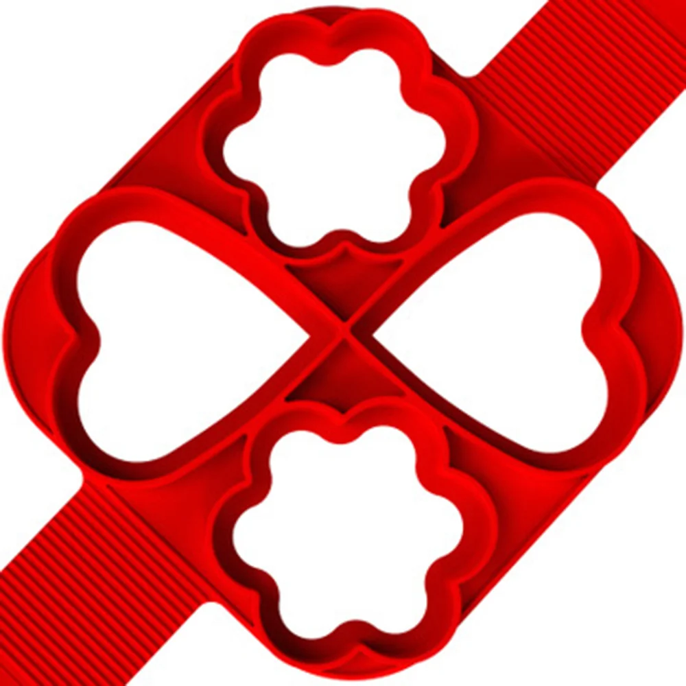 Антипригарная силиконовая форма для выпечки жарки яиц 4 отверстия | Дом и сад