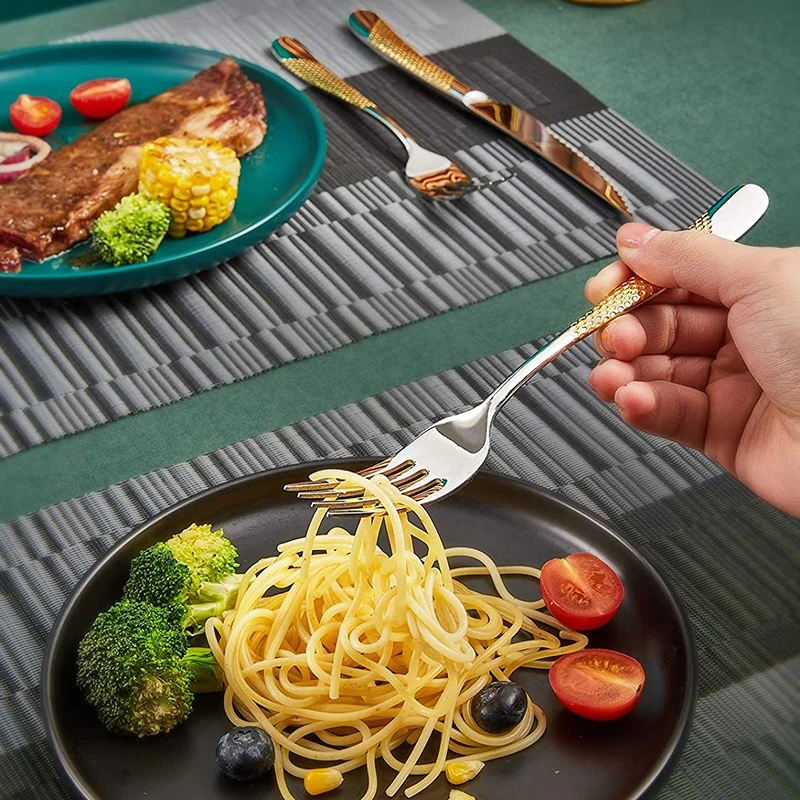 Набор посуды роскошные столовые приборы стальной набор качественные 24/16 шт.