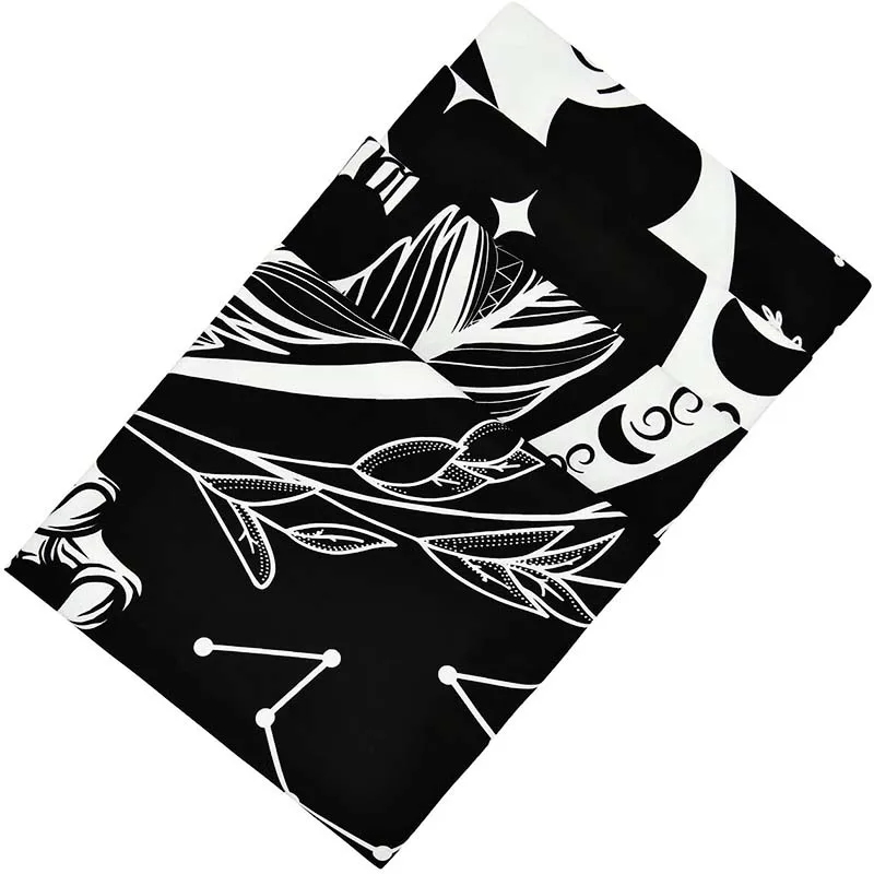 Светильник гобелен с Луной черно-белая звезда настенная подвеска цветочным