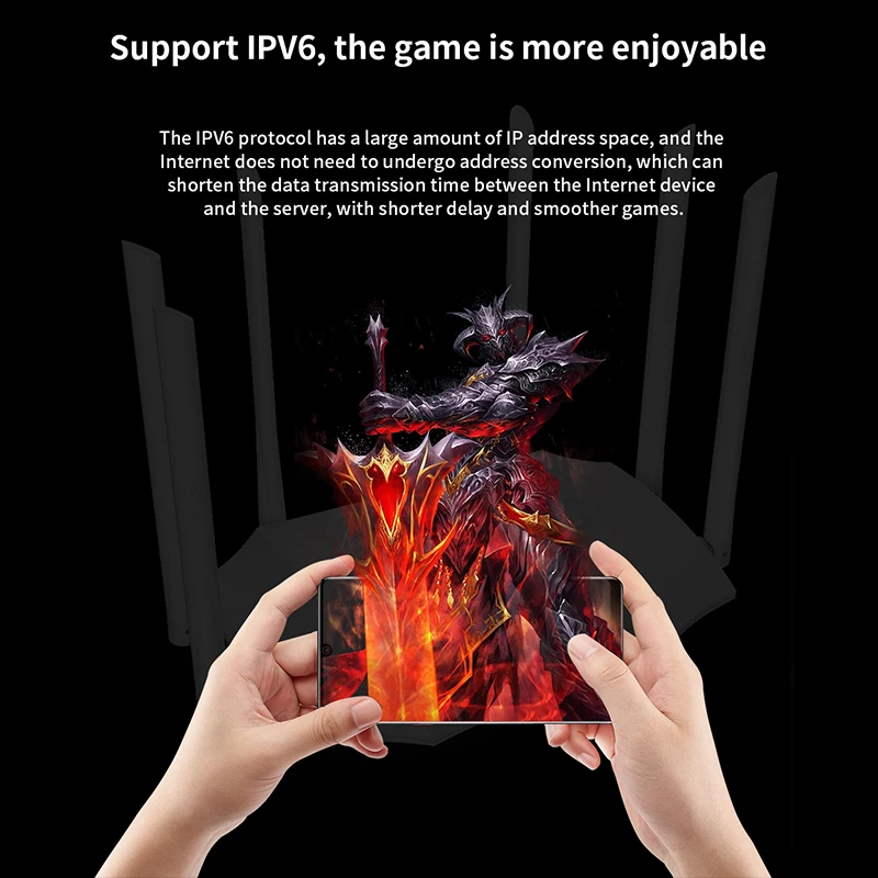 Wi Fi роутер GC21 гигабитный AC2100 6 антенн 6*6 дБи IPV6|Беспроводные роутеры| |