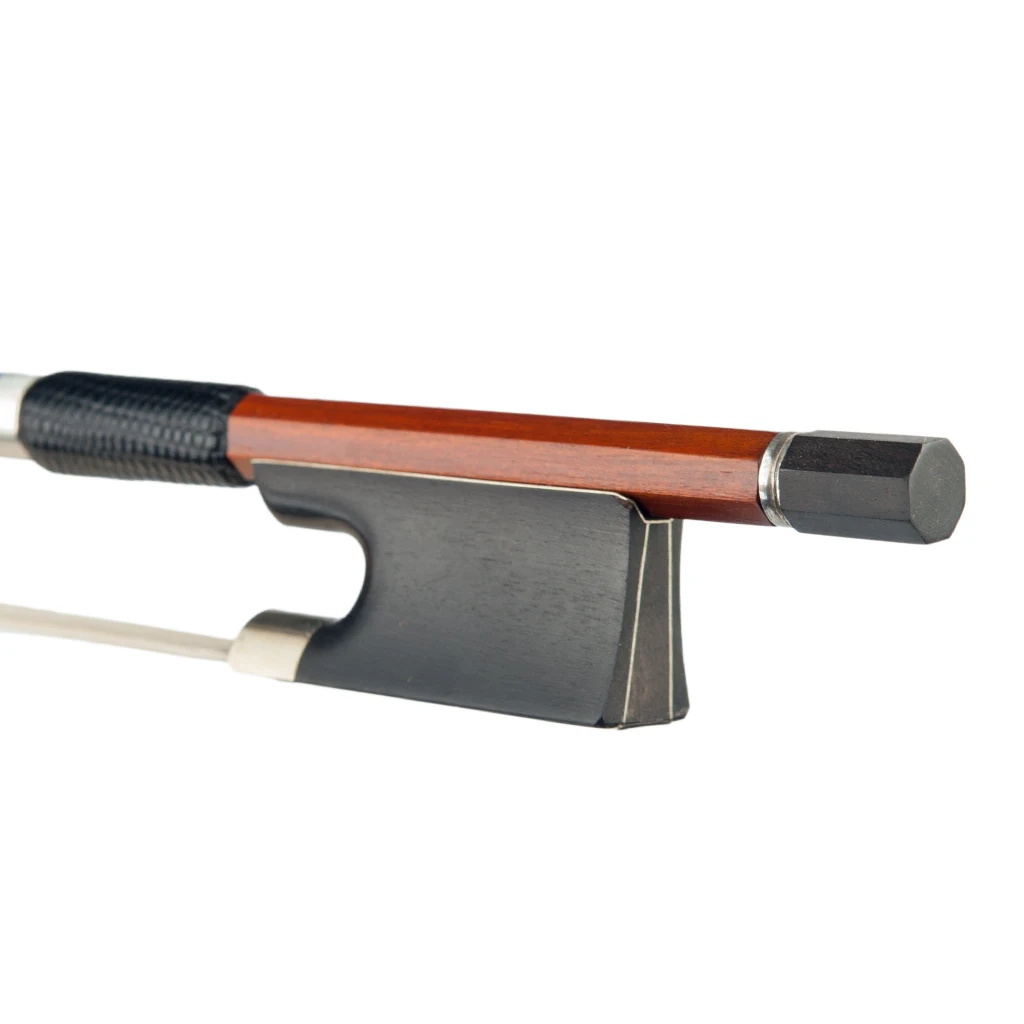 4/4 Размер Скрипка Лук перманбуку лук круглая палка ящерица кожа сцепление белый