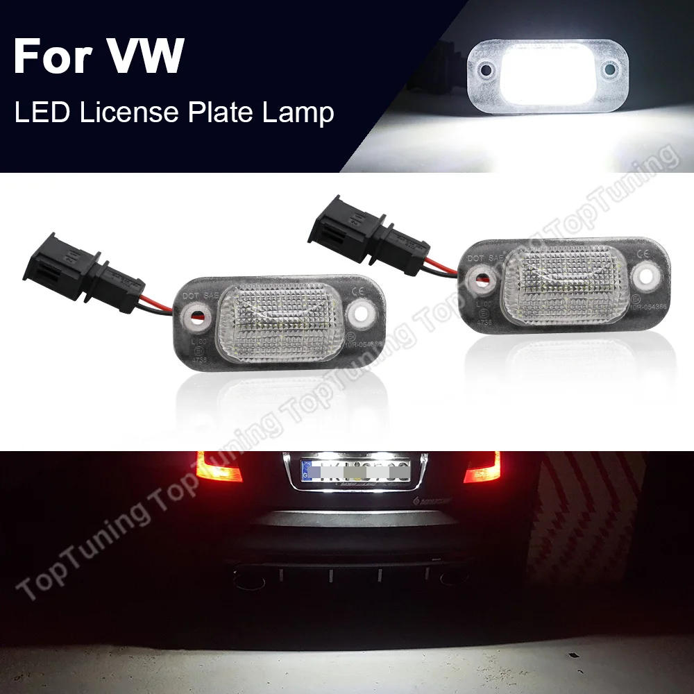 

2PCS LED License Number Plate Light Lamp For VW Golf MK3 Polo 3 Estate Classic Polo Variant For Seat Coidoba 6K Cordoba Vario 6K
