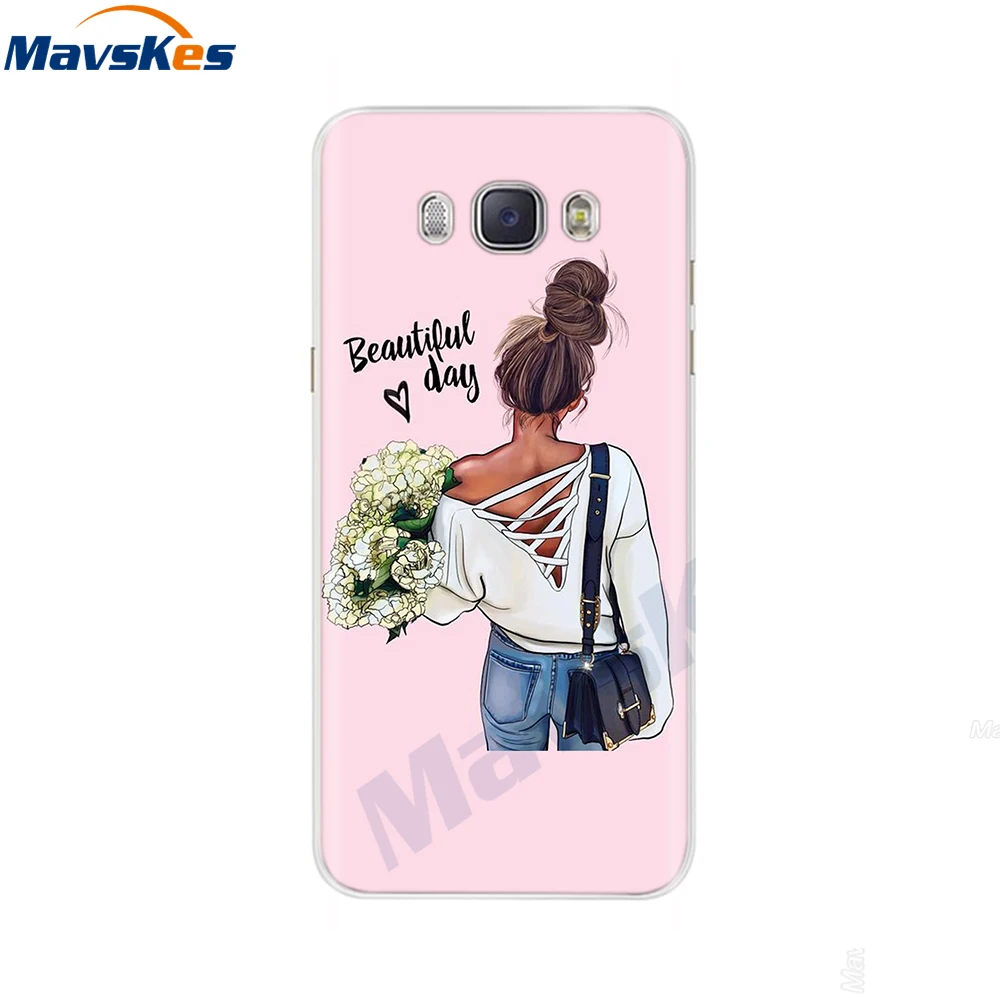 For Samsung J7 2016 Case Print Flower Soft Silicone Back Cover For Samsung J7 2016 TPU Phone Case For Samsung Galaxy J7 2016