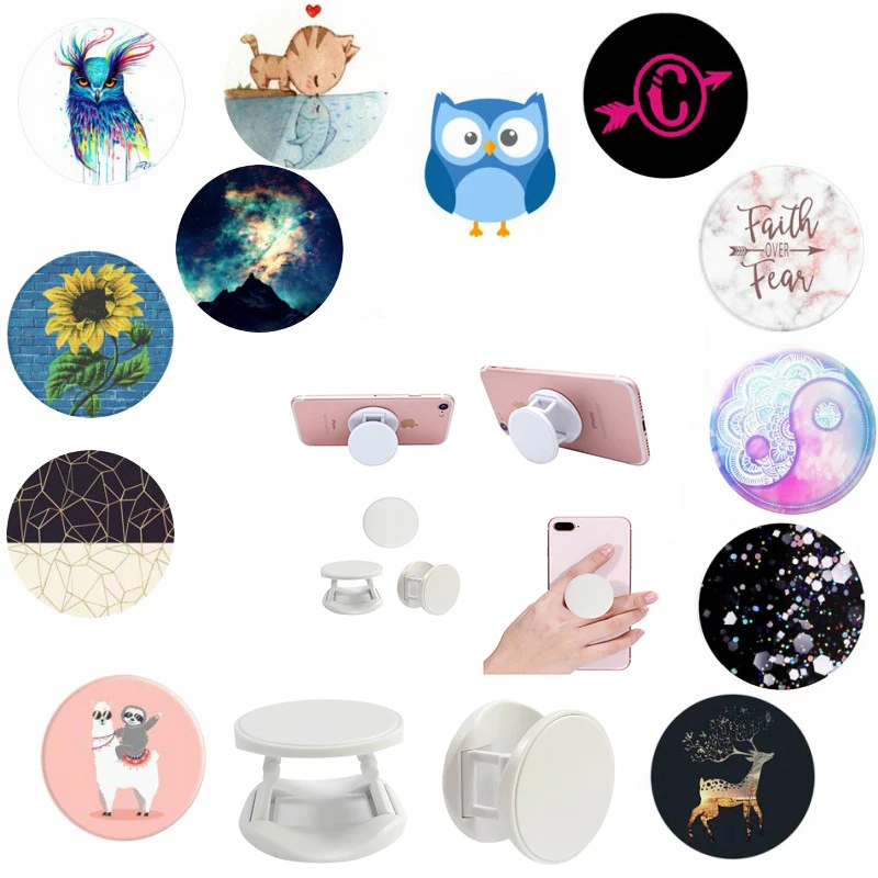 

попсокет For Mobile Phones Round Phone Holder Grip Finger Ring Rotatable Expanding Stand Pocket Socket For Smartphone