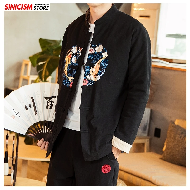 Sinicism Store 2020 мужская повседневная куртка с принтом одежда в китайском стиле