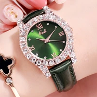 new women diamond watches fashion casual leather strap bracelet quartz watch ladies waterproof wristwatch gift relogio feminino