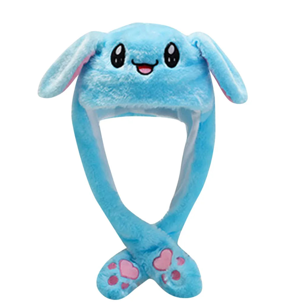 Plush Light Rabbit Ear Hat With Cute Men And Women Wrap Warm Moving Cap Cartoon Stuffed Toys Gifts For Child | Аксессуары для