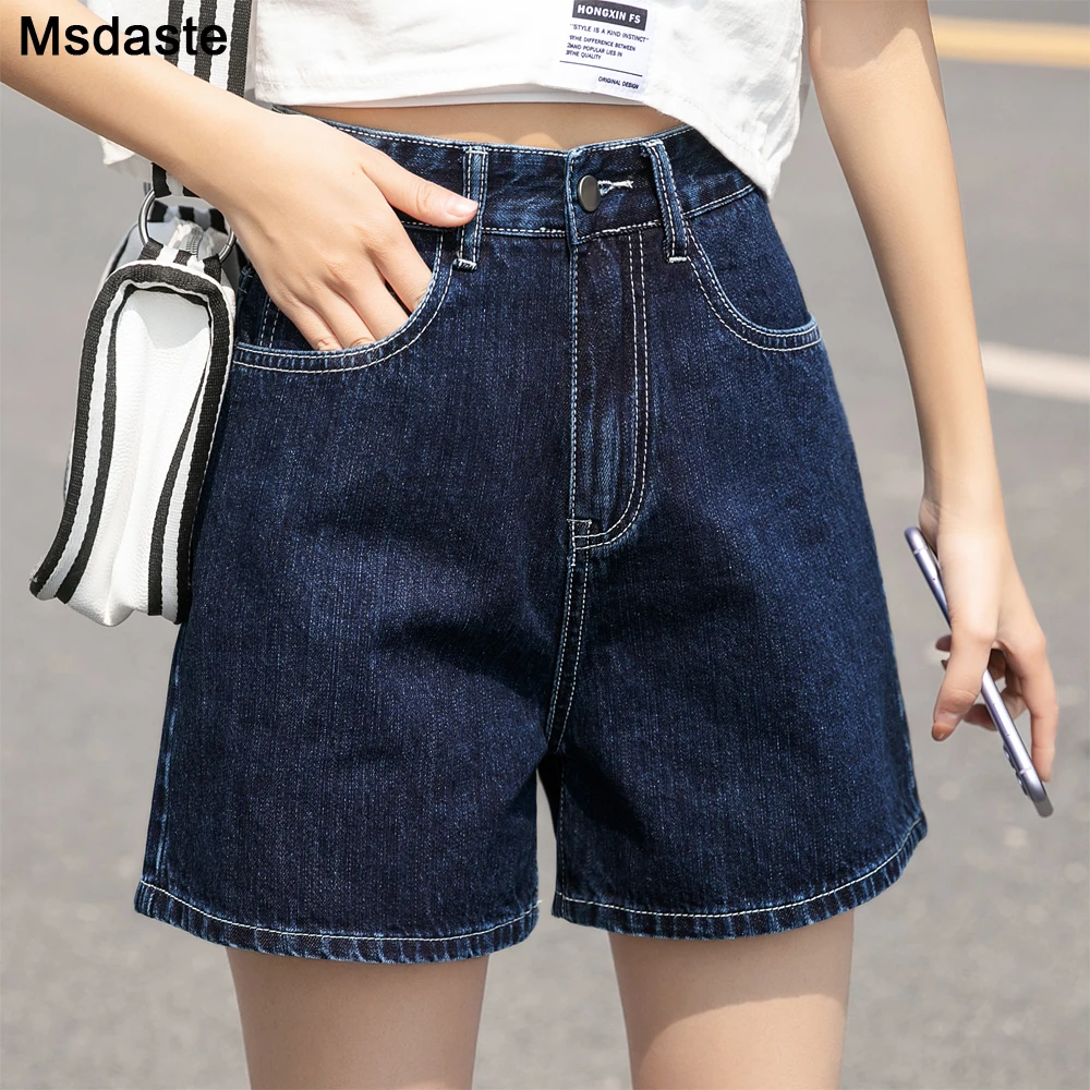 

Шорты женские джинсовые на пуговицах, повседневные свободные штаны с карманами, уличная одежда, лето