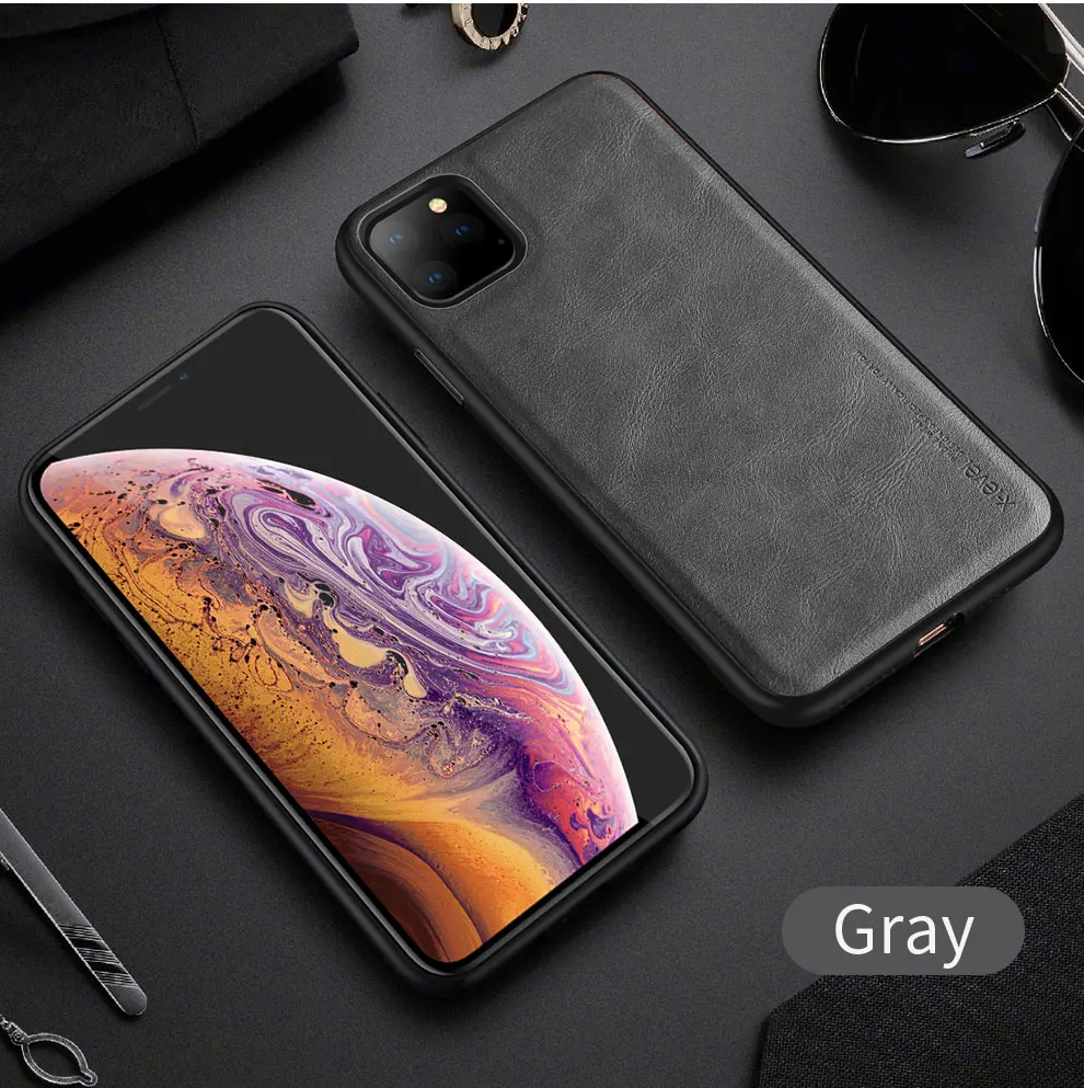 Кожаный чехол для iPhone XS 11 Pro Max 8 7P чехол Роскошный ультра-светильник Мягкий Силиконовый противоударный чехол для iPhone X XS XR