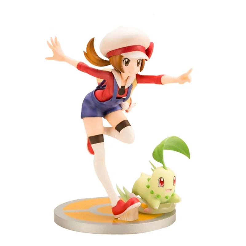 Takara Tomy аниме KOTONE с Chikorita Покемон фигурка модель игрушки Коллекционная мультфильм
