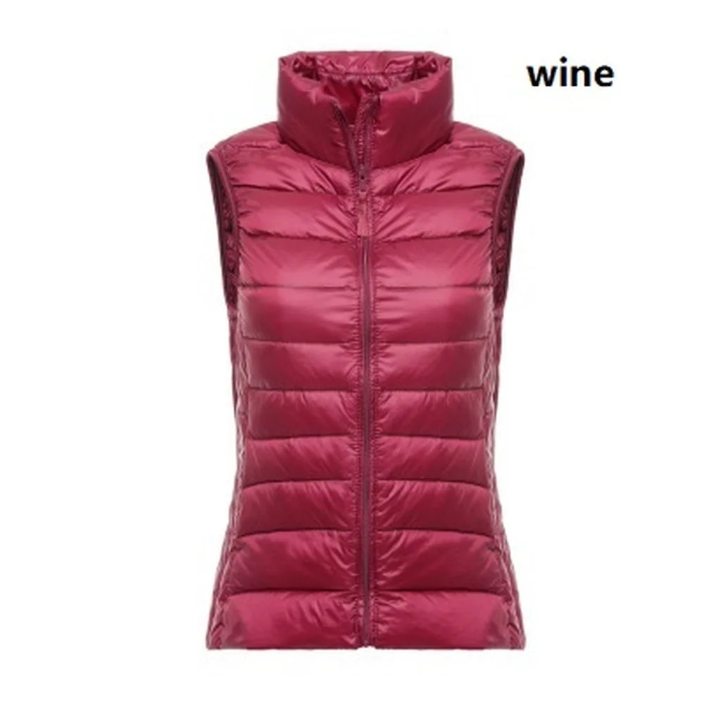 ZOGAA Женская парка жилет 2019 зимний теплый без рукавов тонкий сплошной Женский