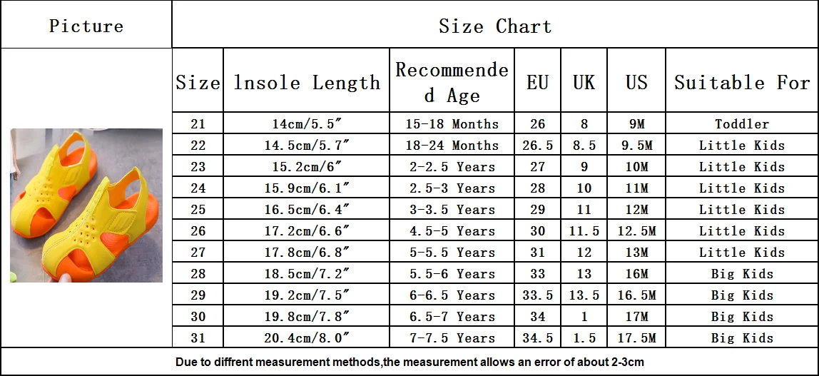 

Summer Baby Boy Shoes Kids Beach Sandals for Boys Girls Soft Solid Non-Slip Closed Toe Safty Shoes Kids Sneakers Sandalias