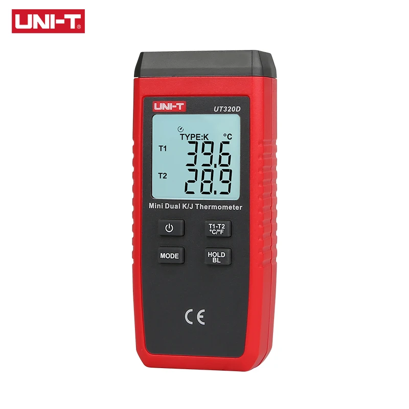 Термометр UT320D UT320A UNI T двухканальный мини термометр с подсветкой для