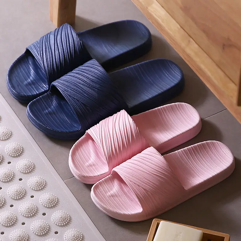 

2021 Hot Sale Indoor Bathroom Women's Slippers Summer Solid Color Casual Non-slip Flat Eva Sandals Zapatillas De Hombre