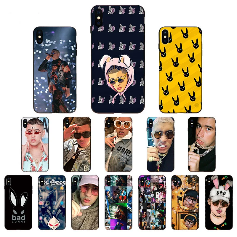 

Case Cover For iPhone XR X XS MAX 6S 6 7 8 Plus 5 5S SE 2020 11 11Pro 11ProMAX 7+ 8+ Phone Back Shell Bad Bunny Back Shells Capa