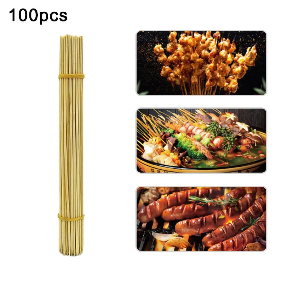 100 шт 30 см кухонные одноразовые бамбуковые палочки для барбекю шампуры мяса