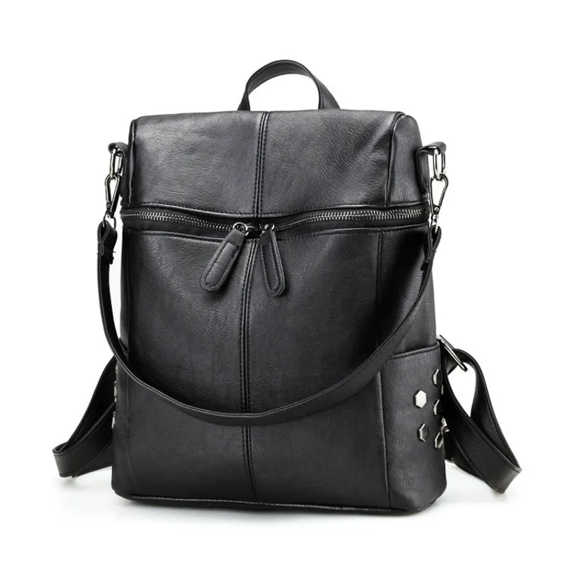 

1PCS Fashion Double Shoulder Bag Retro Simple Lady Backpack