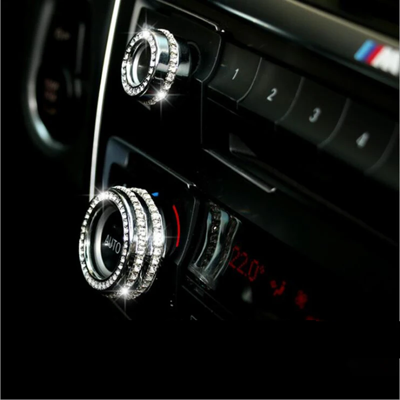 

Car Styling Air Conditioning sound adjusting Knobs Audio Circle Trim AccessoriesFor BMW 1 2 3 4 Series F30 F31 F34 F46 M2 M3 M4