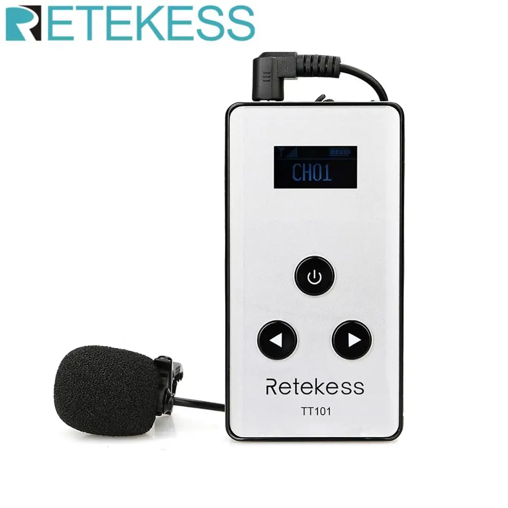 

Retekess TT101 Wireless Transmitter 99 Channel 195-230 MHz Tour Guide System for Simultaneous Interpreting Meeting Teaching