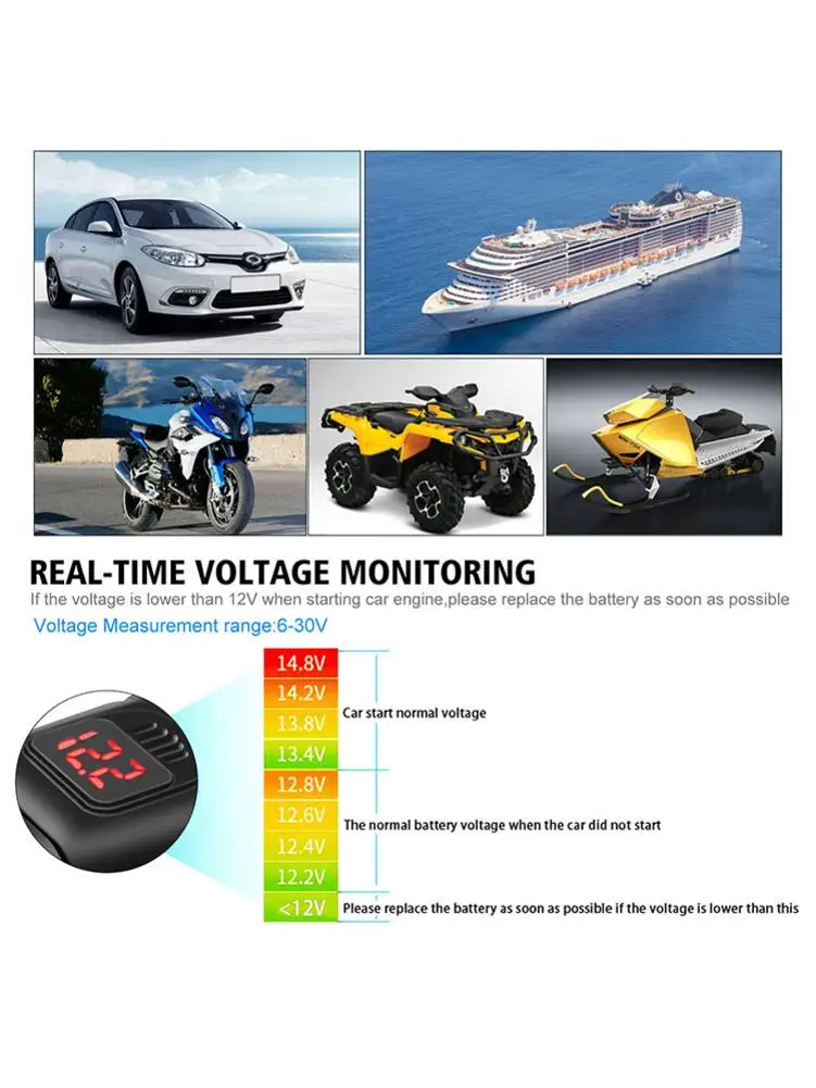 DC 12V Motorcycle Dual USB Phone Charger QC 3.0 Adapter With Switch Aluminum Alloy Cable Socket of ATV Motor Accessories | Автомобили и