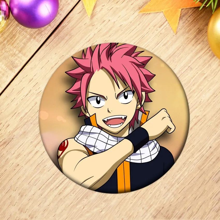 Аниме Сказочный хвост бейж с дисплеем мультфильм фигура Natsu металлические сумки