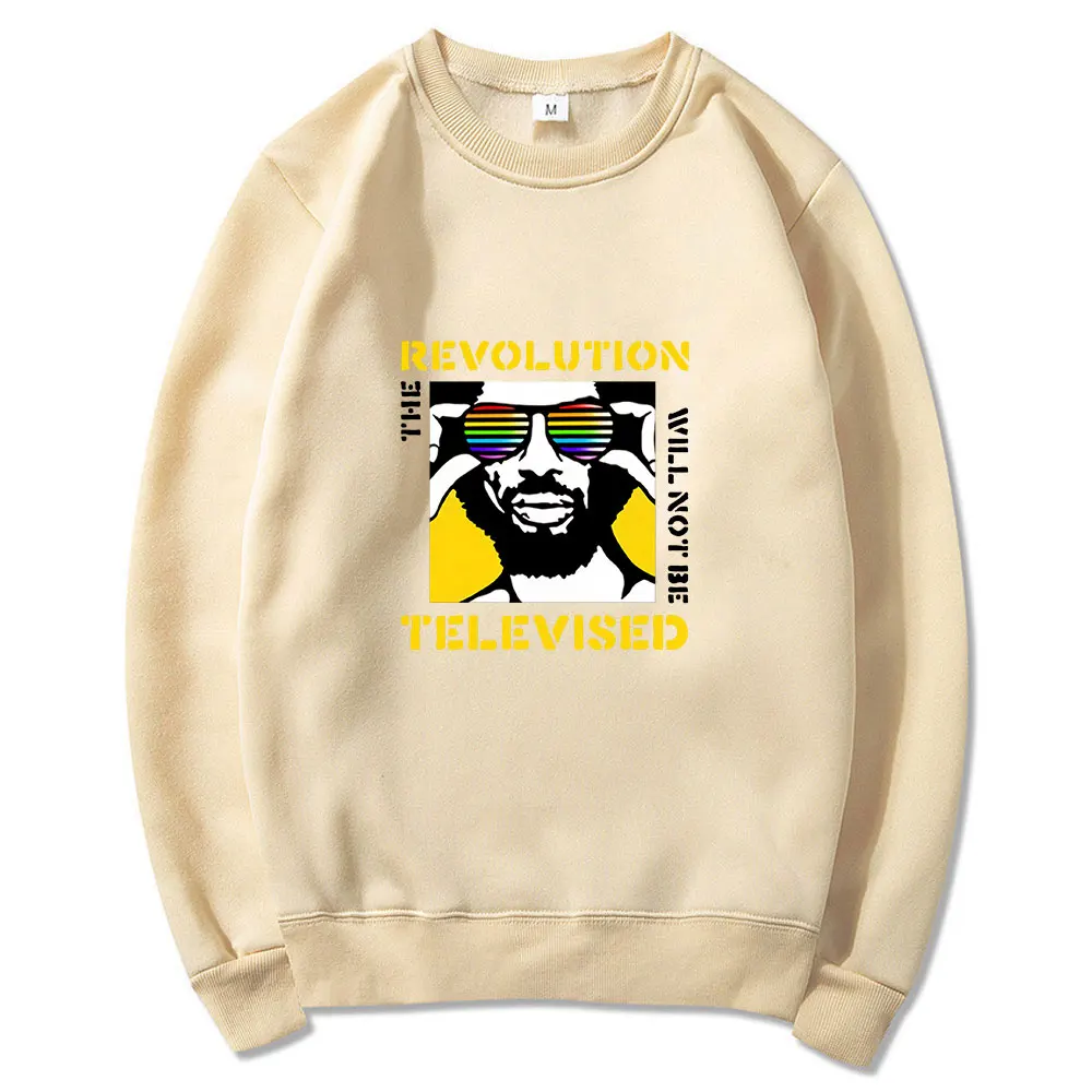 

Hot Sale Streetwear The Revolution Will Not Be Televised Tracksuits Oversize Cotton Four Seasons High Quality Comfortabled Tops