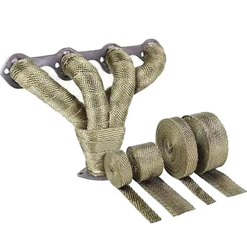 

70% HOT SALES!!! Car Motorcycle Exhaust Pipe Wrap Insulation Heat-Proof Strip with 4 Steel Ties