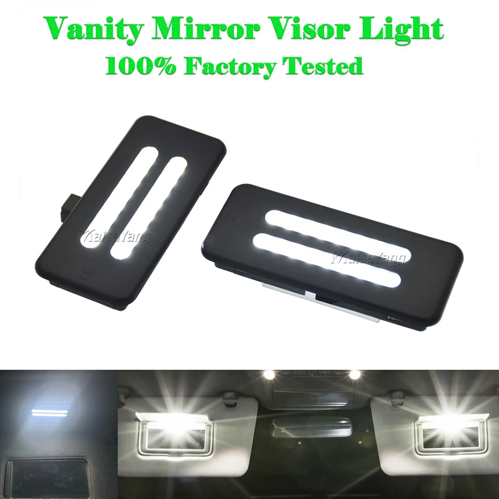 

2x For BMW E90 E60 E61 X1 E84 X5 E70 X6 E71 E72 E91 E92 X3 F25 LED Reading Lights Interior Sun Visor Vanity Mirror Lamps