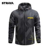 strava cycling jacket men outdoor sports hooded waterproof cycling clothes durable zipper long sleeve cycling clothes windproof
