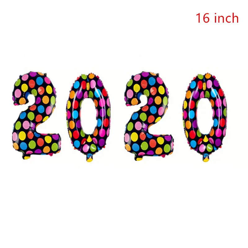 16inch black dot Новогодние фольгированные шары, бутылка, радужные шары, новогодние украшения, черная звезда, испанский год, вечерние гелиевые шары - Цвет: 16inch black dot