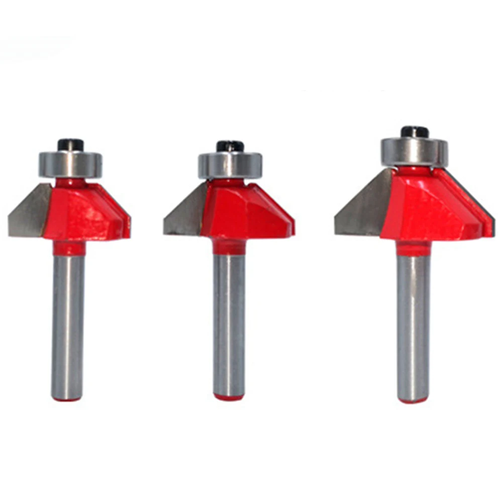 1/4 дюйма деревообрабатывающие фрезерные инструменты хвостовик 45 градусов фаски