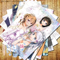10 pcsset anime a sisters all you need posters hashima ituki chihiro kani nayuta wall pictures for colletion 42x29cm stickers