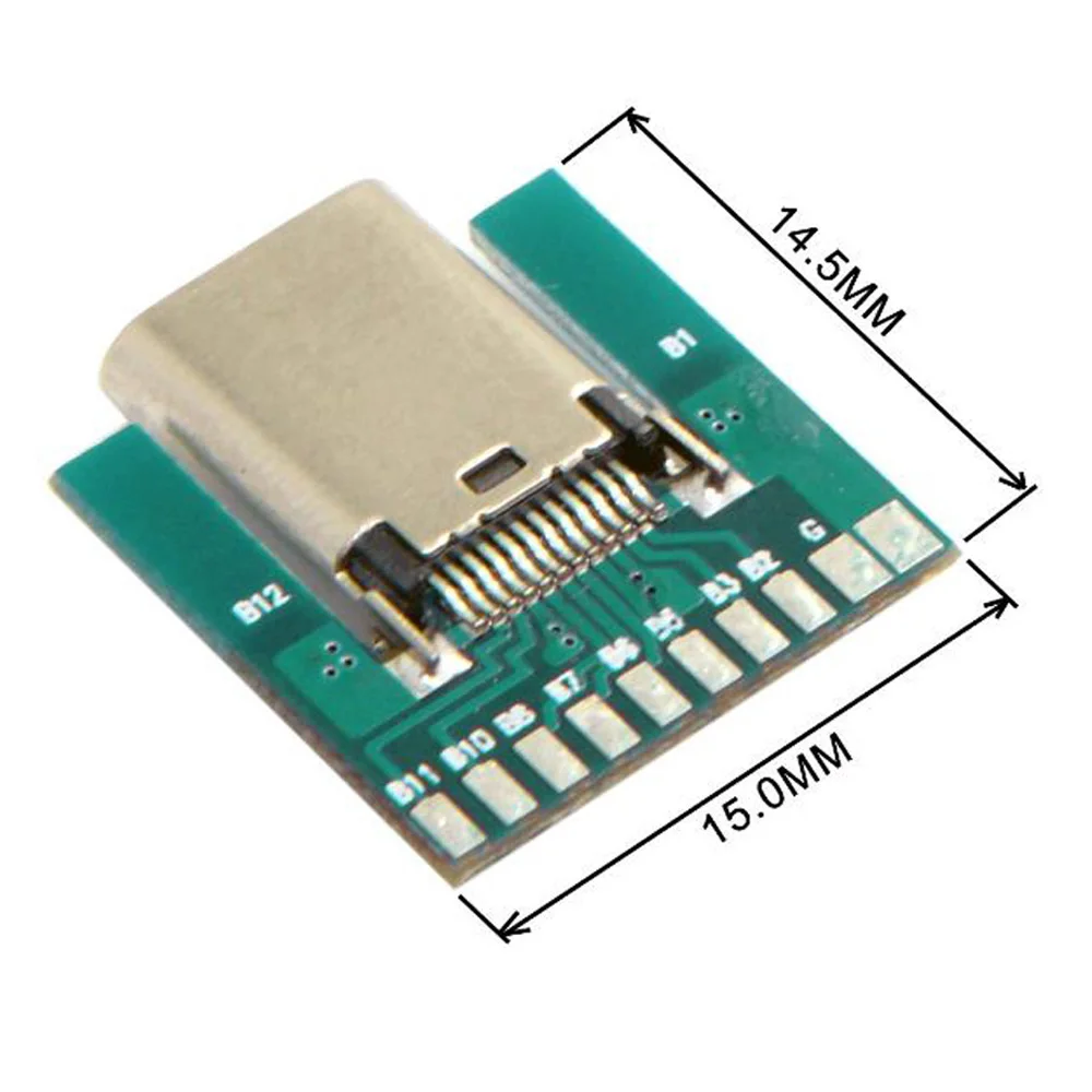 Питание USB 3 1 мужской женский Тип C проволочного припоя разъем интерфейс